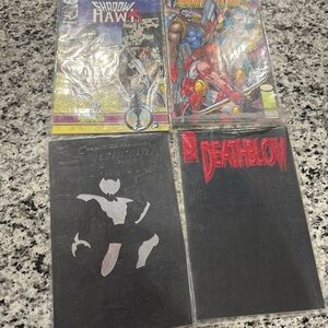 Vintage 90s Image Comics, ShadowHawk Deathblow Cybernary Youngblood, set of 4